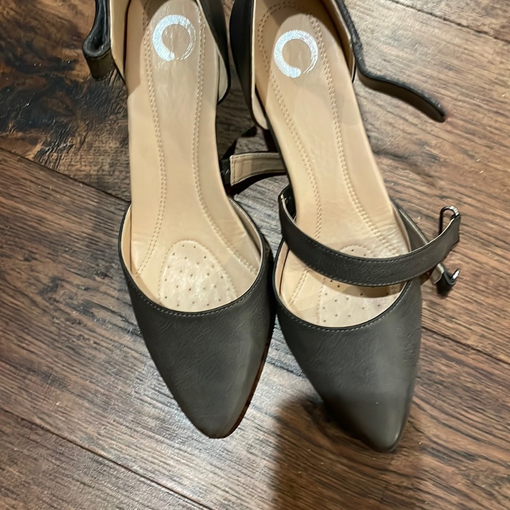 Dark grey heels